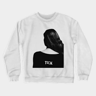 Woman turning her back, black and white illustration, classic Crewneck Sweatshirt